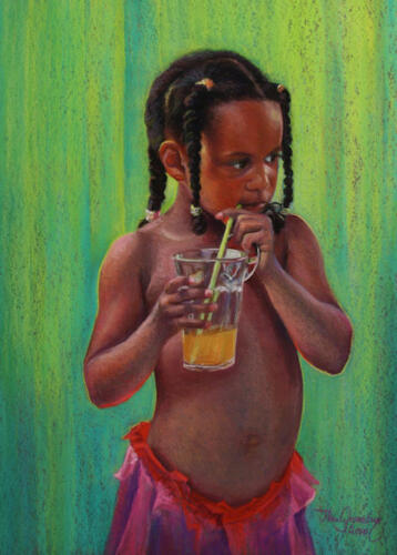 Ranja met een rietje