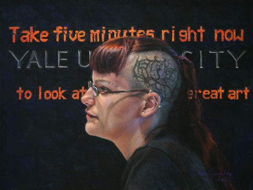 Biewald's art on Yale's Angie